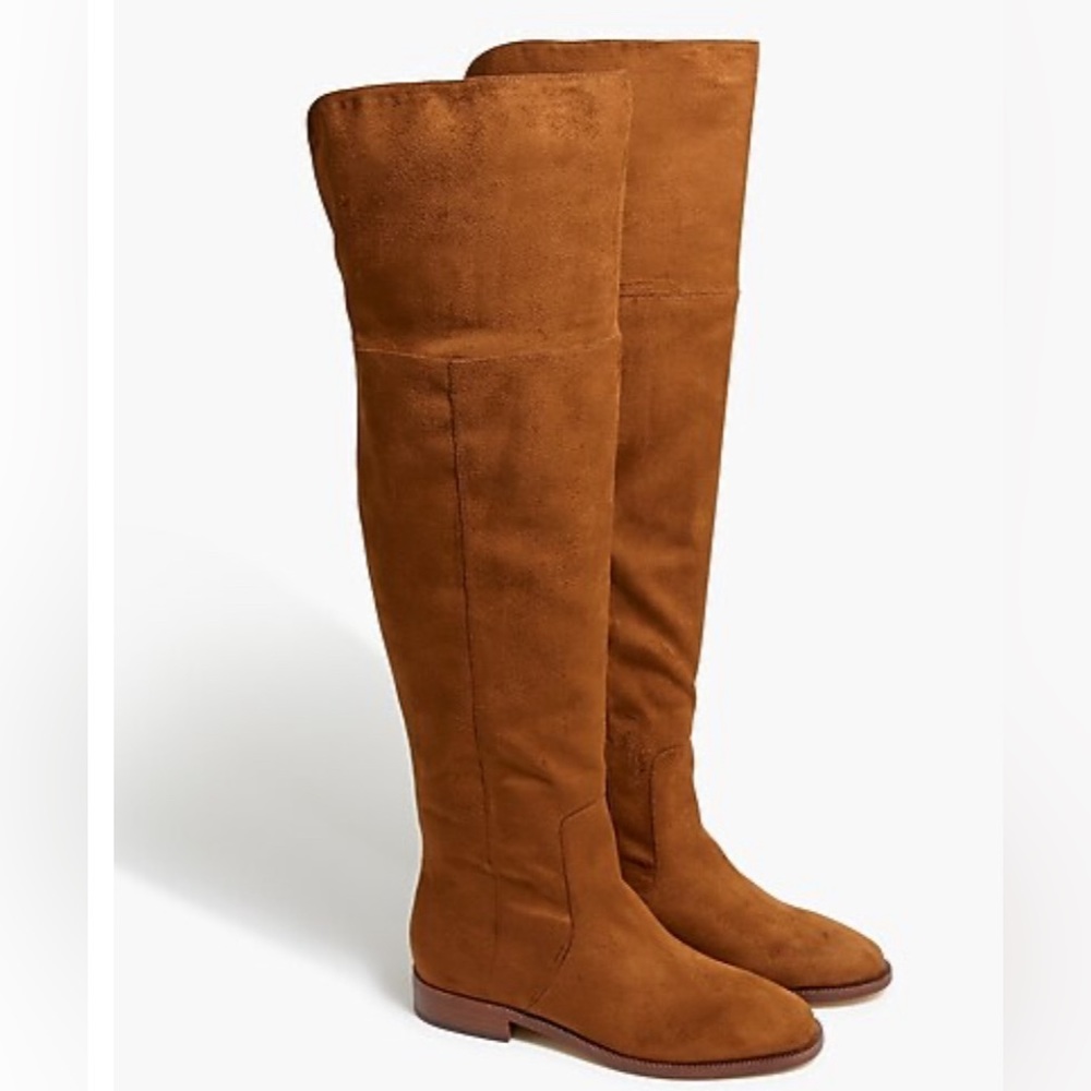 J.Crew Over the Knee Faux Suede Brown Boots, Size 9